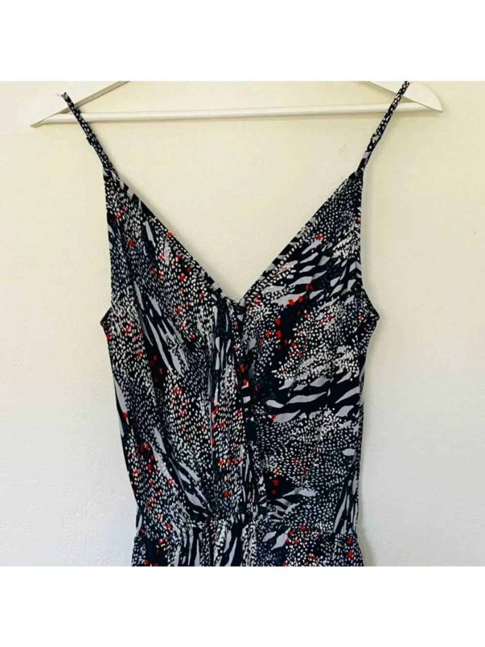 Boho Abstract Print Sleeveless Romper Euro Summer Beach Vacation Chic - Picture 3 of 14
